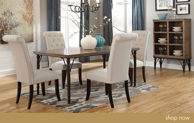 Tripton Rectangular Dining Table w/ 4 Side Chairs